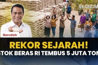 REKOR SEJARAH Stok Beras Nasional Tembus 5 Juta Ton, Mentan Amran Optimistis Pangan RI Makin Tangguh