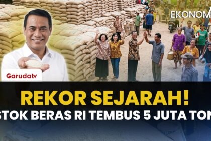 REKOR SEJARAH Stok Beras Nasional Tembus 5 Juta Ton, Mentan Amran Optimistis Pangan RI Makin Tangguh