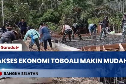 Sinergi TNI dan Warga Bangka Selatan Rampungkan Jembatan Beton Garuda, Akses Ekonomi Kini Terbuka