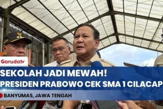 AKSI NYATA! Presiden Prabowo Cek Langsung Hasil Revitalisasi SMA 1 Cilacap Senilai 1 Miliar