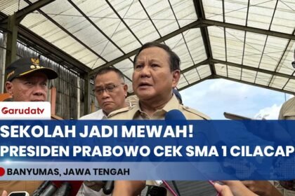 AKSI NYATA! Presiden Prabowo Cek Langsung Hasil Revitalisasi SMA 1 Cilacap Senilai 1 Miliar