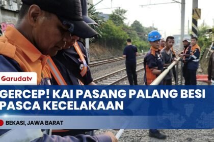 Gerak Cepat! KAI Pasang Palang Besi di Perlintasan Ampera Bekasi Pasca Tragedi Tabrakan Kereta