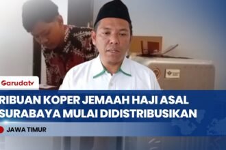 Kurang Sebulan Jelang Keberangkatan, 800 Koper Jemaah Haji Surabaya Mulai Didistribusikan