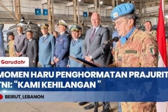 UNIFIL Gelar Upacara Penghormatan Terakhir bagi Tiga Prajurit TNI yang Gugur di Lebanon