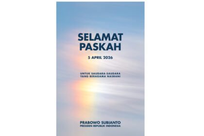 Presiden Prabowo Sampaikan Selamat Paskah, Berharap Membawa Kedamaian Untuk Semua