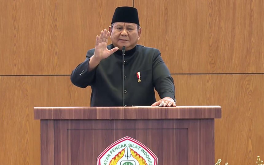Cerita Presiden Prabowo 34 Tahun Mengabdikan Diri Kembangkan Pencak Silat