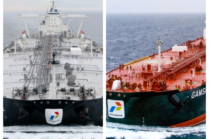 Dua kapal tanker Pertamina bersiap melintasi Selat Hormuz setelah jalur strategis kembali dibuka Iran.