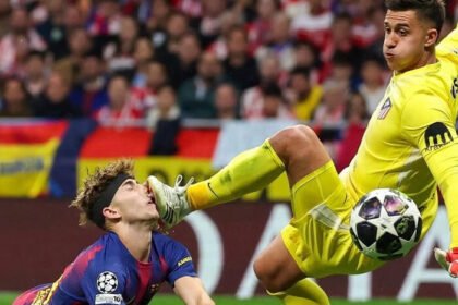 Momen mengerikan saat Fermin Lopez mengalami cedera serius usai benturan dengan kiper Atletico Madrid dalam laga panas Liga Champions.
