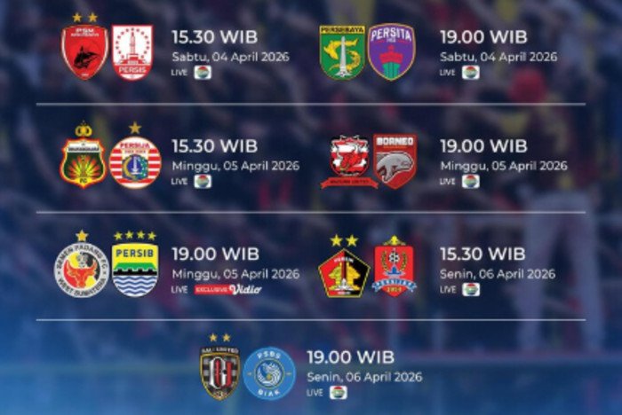 BRI Super League 2025/2026 kembali bergulir usai jeda Lebaran dan agenda internasional, menghadirkan laga-laga krusial di pekan ke-26.