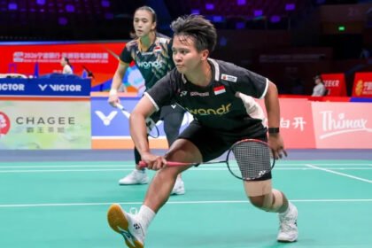 Ana/Trias tersingkir di babak 32 besar BAC 2026 usai kalah dari pasangan nomor satu dunia Liu/Tan.