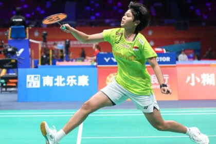 Thalita Ramadhani Wiryawan menampilkan permainan agresif, tetapi langkahnya di BAC 2026 terhenti oleh wakil Hong Kong, Lo Sin Yap Happy.