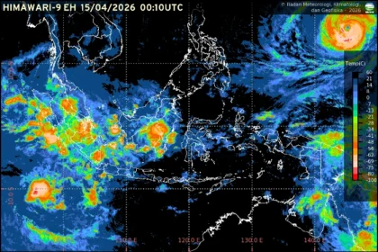 Prakiraan cuaca Indonesia 15 April 2026 menunjukkan variasi kondisi dari hujan ringan hingga petir di berbagai ibu kota provinsi.