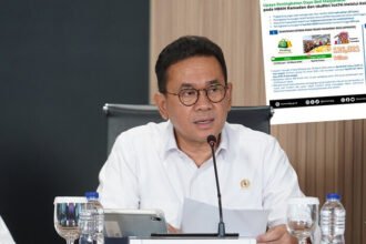 Menteri Perdagangan Budi Santoso saat meninjau aktivitas pasar yang mencerminkan penguatan Program Belanja Nasional 2026.