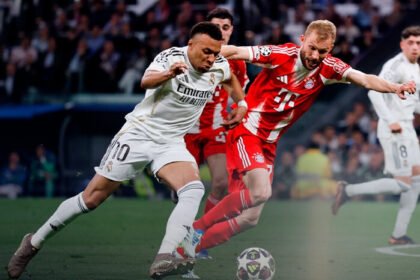 Bayern Muenchen sukses mencuri kemenangan 2-1 atas Real Madrid di Santiago Bernabeu pada leg pertama perempat final Liga Champions 2026.