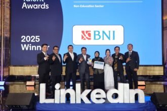 BNI Satu-satunya Bank Himbara yang Raih Penghargaan Pelopor Talent Insights LinkedIn Talent Awards 2025