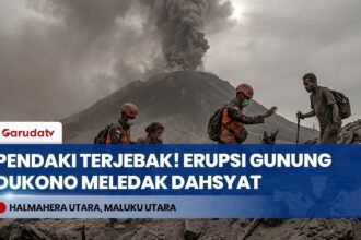 MENCEKAM! Gunung Dukono Erupsi Dahsyat, 5 Pendaki Luka-Luka Akibat Terjebak Abu Vulkanik 10 KM