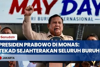 HADIR DI MONAS! Presiden Prabowo Janji Sejahterakan Buruh & Bakal Resmikan Museum Marsinah!