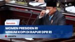 Momen Santai Presiden Prabowo di Sidang Paripurna: "Hobi Ngopi" Sampai Bikin Peserta Sidang Tertawa!