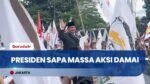 Presiden Prabowo Sapa Massa Aksi Damai di Depan Gedung DPR RI