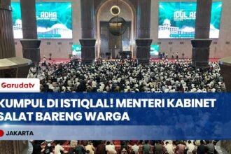 Padat Khidmat! Suasana Salat Idul Adha Kabinet Merah Putih di Istiqlal, Ini Pesan Para Menteri