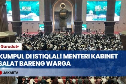 Padat Khidmat! Suasana Salat Idul Adha Kabinet Merah Putih di Istiqlal, Ini Pesan Para Menteri