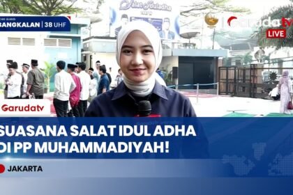 Seru & Hangat! Usai Salat Idul Adha di PP Muhammadiyah, Jemaah Langsung Makan Gratis Bersama