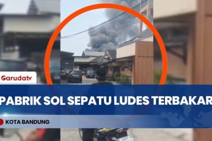 Pabrik Sol Sepatu di Bandung Ludes Terbakar, Diduga Akibat Korsleting Listrik
