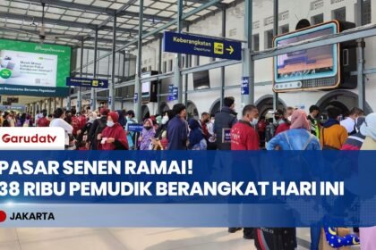 DAOP 1 TEMBUS 38 RIBU PENUMPANG! Stasiun Pasar Senen Padat Merayap, KAI Amankan 9 KA Tambahan!