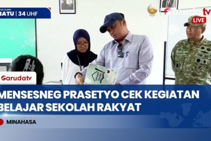 Mensesneg Pantau Langsung SRMA 44 Minahasa, Pastikan Sekolah Rakyat Berjalan Optimal