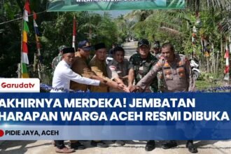 Jembatan Aramco Pidie Jaya Resmi Dibuka, Warga Tak Lagi Lewat Batang Kelapa