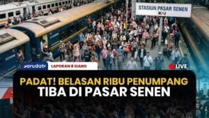 Puncak Arus Balik Long Weekend! Stasiun Pasar Senen Diserbu Belasan Ribu Penumpang Hari Ini