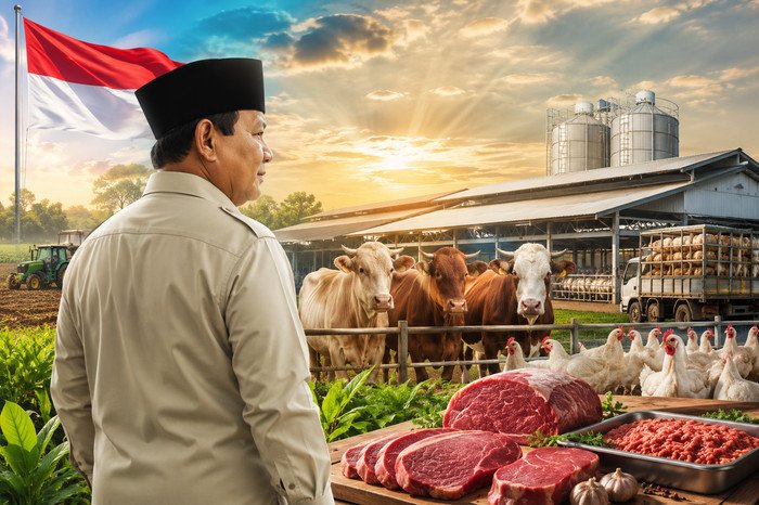 Presiden Prabowo Subianto menargetkan Indonesia segera mencapai swasembada daging dalam lima tahun ke depan sebagai bagian dari penguatan ketahanan pangan dan kedaulatan nasional.