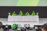 Direktur Utama GoTo Hans Patuwo saat memberikan keterangan pers terkait kebijakan komisi ojol di Jakarta Selatan.