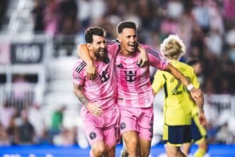 Inter Miami kembali kehilangan kekuatan di lini depan setelah Tadeo Allende (kanan) menjalani operasi lutut, membuat Lionel Messi harus beradaptasi dengan opsi serangan yang semakin terbatas jelang jeda Piala Dunia 2026.