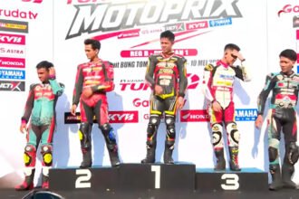 Tommy Salim tampil dominan dan tak terbendung di Motoprix 2026 Region B Putaran 12 kelas Bebek 2T 116cc Jatim Open.