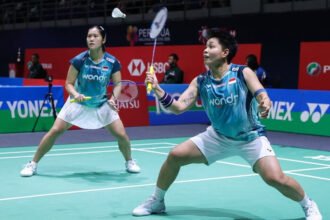 Langkah Lanny/Apriyani terhenti di 16 besar Malaysia Masters 2026 usai duel tiga gim kontra pasangan China.