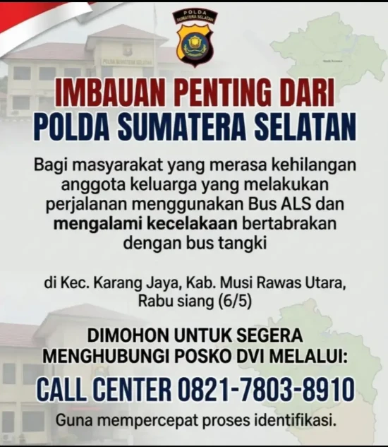 Identifikasi Korban Kecelakaan Bus ALS Dipacu, Keluarga Diminta Segera Datangi Posko DVI 2 Identifikasi Korban Kecelakaan Bus ALS Dipacu, Keluarga Diminta Segera Datangi Posko DVI