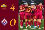 AS Roma tampil perkasa dengan kemenangan 4-0 atas Fiorentina dalam lanjutan Serie A, sekaligus menjaga asa finis di zona Liga Champions musim depan.