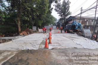 Jalan Lenteng Agung Arah Depok Mulai Dibuka Bertahap Usai Perbaikan