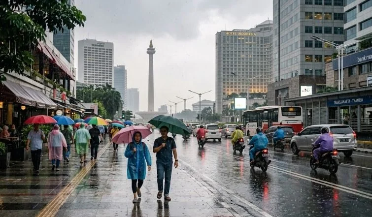 Prakira Cuaca 14 Juni, BMKG: Sejumlah Wilayah Jakarta Diguyur Hujan