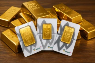 Harga emas Antam pada perdagangan Rabu, 10 Juni 2026, turun Rp20.000 per gram menjadi Rp2.713.000, sementara harga buyback ikut melemah ke level Rp2.547.000 per gram.