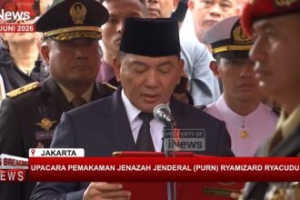 Menhan Sjafrie Pimpin Pemakaman Militer Ryamizard Ryacudu, Negara Beri Penghormatan Terakhir