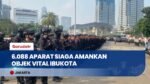 Bertahan Hingga Petang! Bundaran HI dan Gedung DPR RI Diperketat Kawat Berduri & Water Cannon