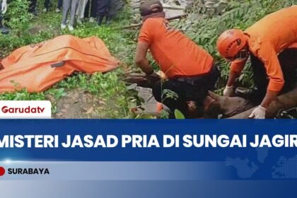 Pria Tanpa Identitas Ditemukan Mengambang di Sungai Jagir Surabaya