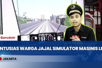 Antusias Warga Jajal Sensasi Menjadi Masinis LRT di Jakarta Fair Kemayoran 2026
