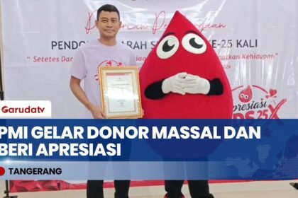 PMI Tangerang Gelar Donor Darah, 54 Pendonor Setia Terima Penghargaan