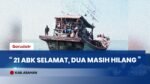 TNI AL Evakuasi Kapal Ikan Tenggelam di Perairan Tanjung Api, 21 ABK Selamat, 2 Masih Dicari