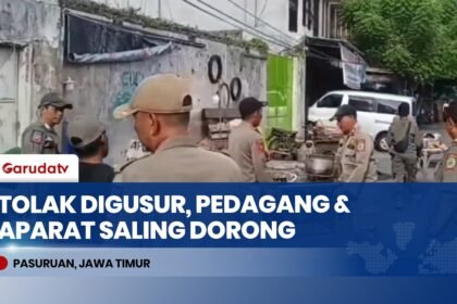 Tolak Dipindahkan dari Trotoar Stasiun & Pasar Besar Pasuruan, Lapak PKL Akhirnya Ditertibkan