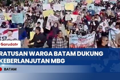 Ratusan Warga Batam Gelar Pawai Dukung Keberlanjutan Program Makan Bergizi Gratis