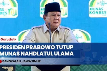 Hadiri Penutupan Munas NU di Bangkalan, Presiden Prabowo: Kiai dan Ulama Paling Dekat dengan Rakyat